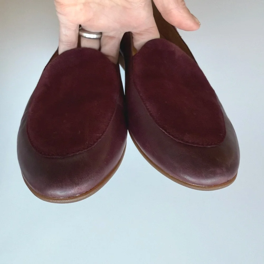 Dansko Lace Glazed Kid Leather Suede Wine Comfort Loafers Shoes eu 41 US 10 - Picture 5 of 9